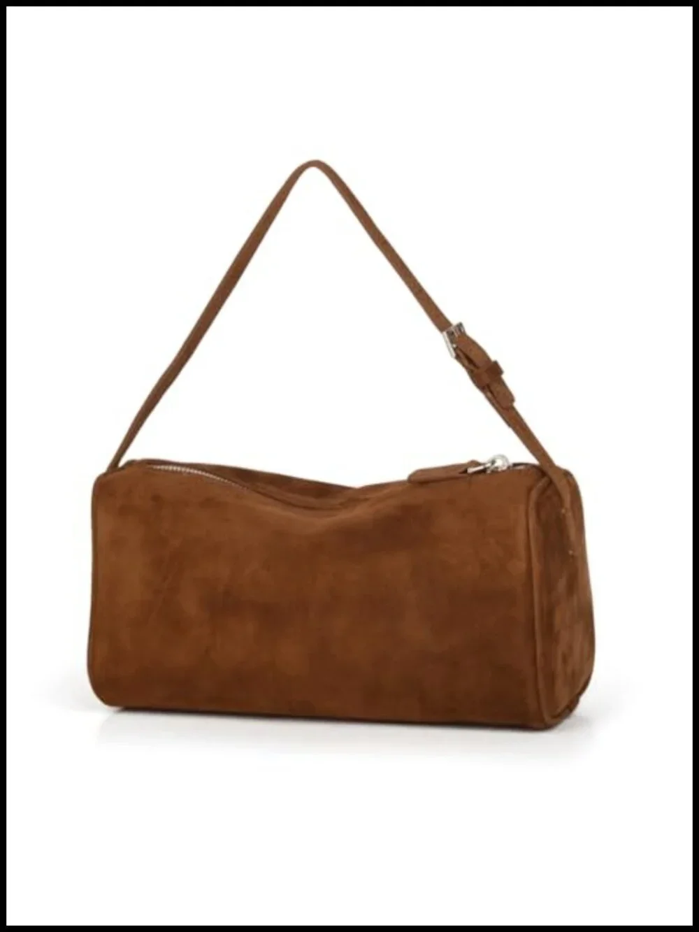 Suede Leather Crossbody Hobo Bag with Adjustable Strap